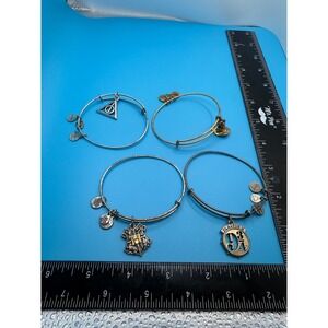 Alex and Ani Harry Potter Bangle Bracelet Set Sorting Hat Deathly Hallows 4pc
